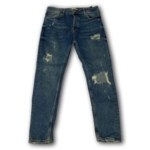 Zara Skinny Ripped Knee Jeans